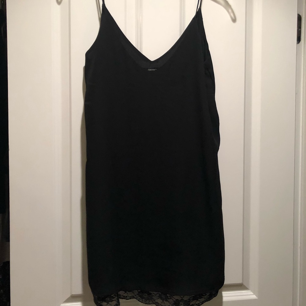 Black slip dress